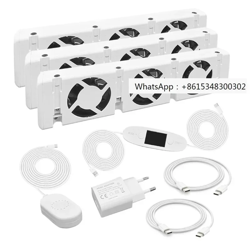 Speed Comfort 5V Control inteligente Central calefacción del hogar radiador ventilador trio conjunto Triple ventilador de refuerzo de calor