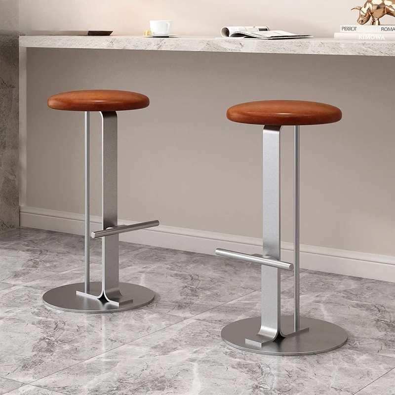 

Nordic simple bar chair home bar stool designer high-footed island chair light luxury high-end creative stool