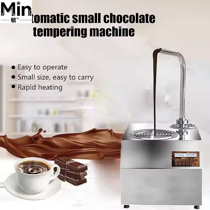 2025 New Small Chocolate Making Machine Cocoa Bean Chocolate Tempering Melting Machine For Homemade Commercial Chocolate