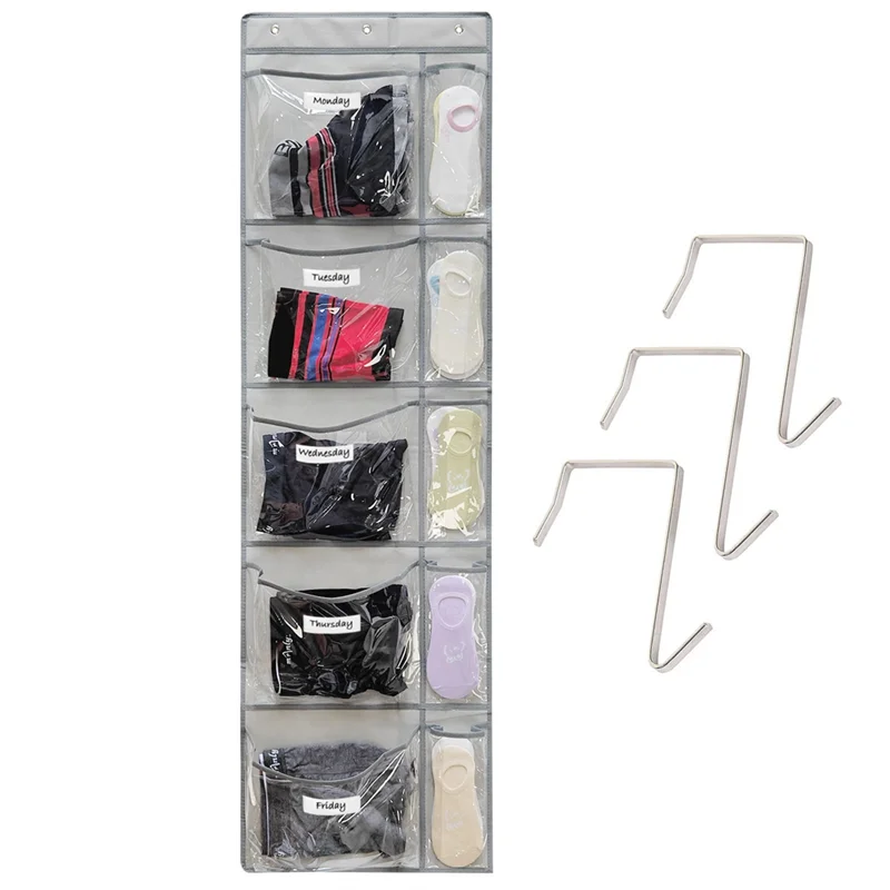 

AD23-органайзер для детской одежды, еженедельное планирование, школьная одежда ко Дню недели, рамка «понедельник в праздничном времени», подвесной шкаф с 5 полками Stora