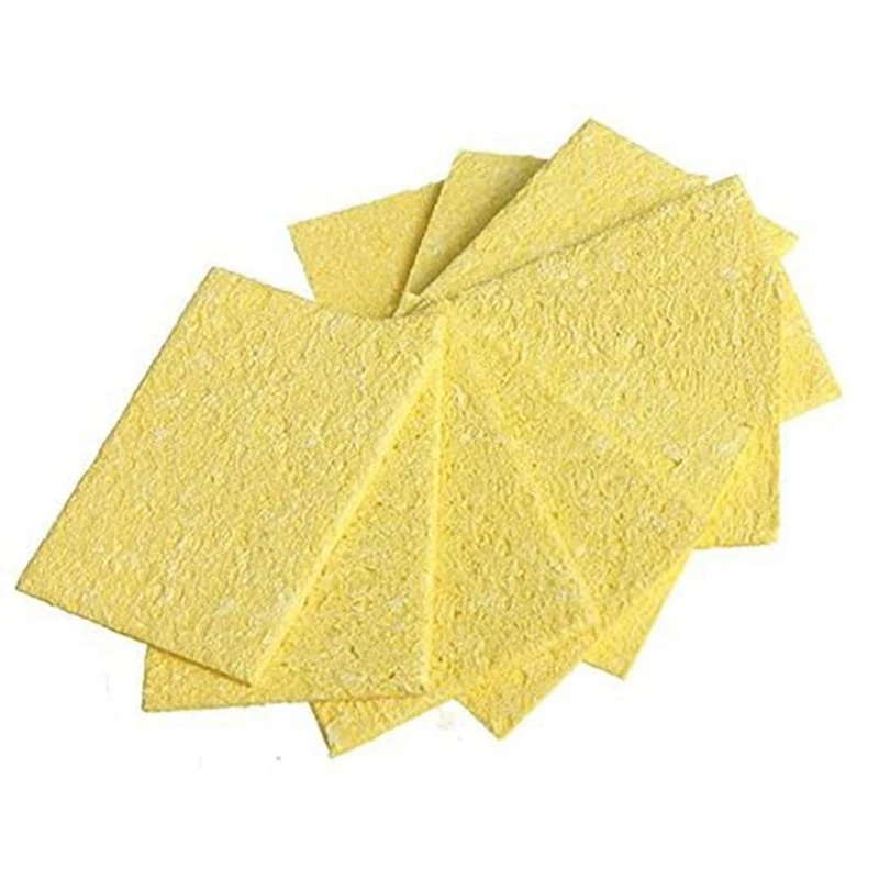 200Pcs Soldering Iron Solder Tip Welding Cleaning Sponge Soldering Iron Sponge Pad Replacement Sponges Cleaning Pads