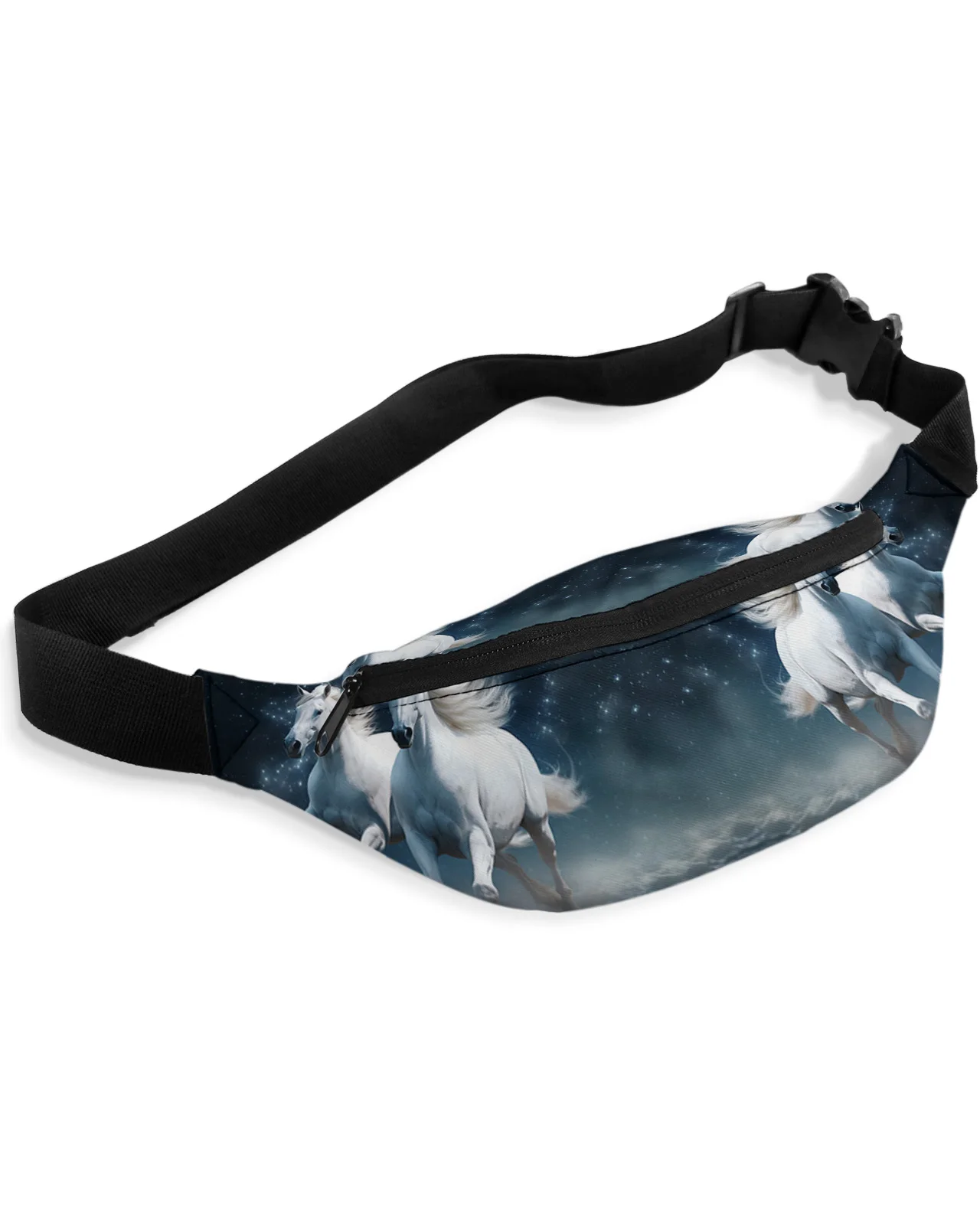 

Horse Starry Sky Clouds Waist Packs for Women Waterproof Outdoor Sports Waist Bag Unisex Crossbody Shoulder Bag