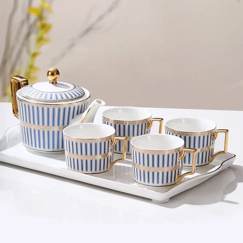 For British complete tea set, household creativity, luxury, hot and cold kettle, coffee cup, with tray