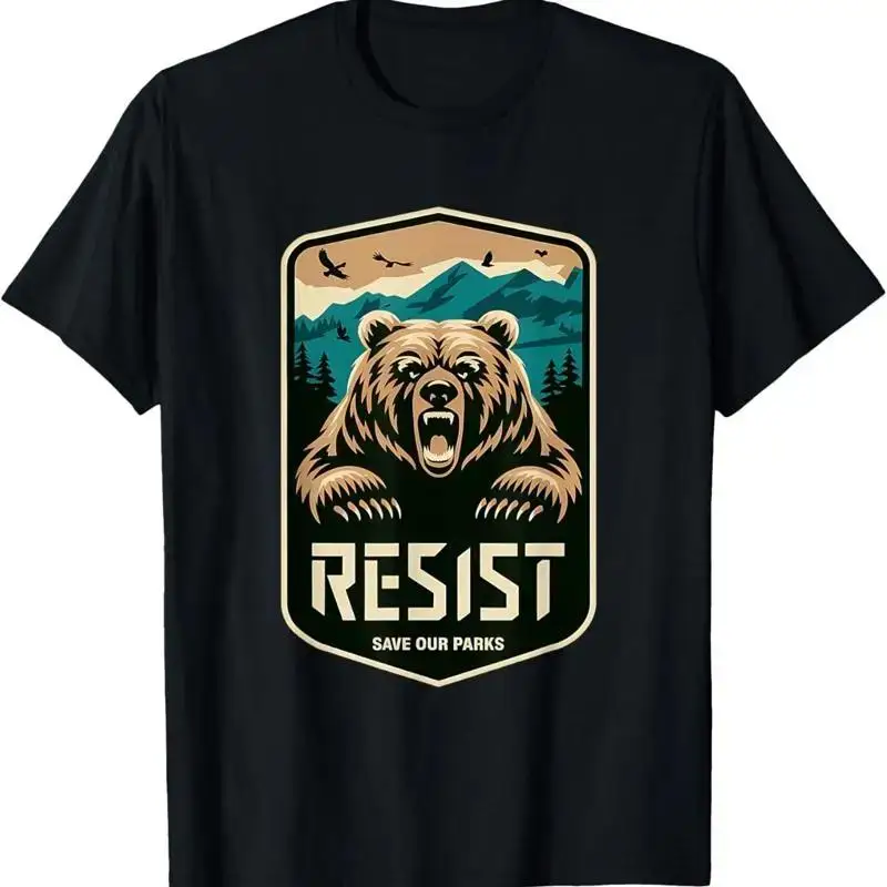 Protect Our National Parks Resist Alt Us Bear Nature T Shirt