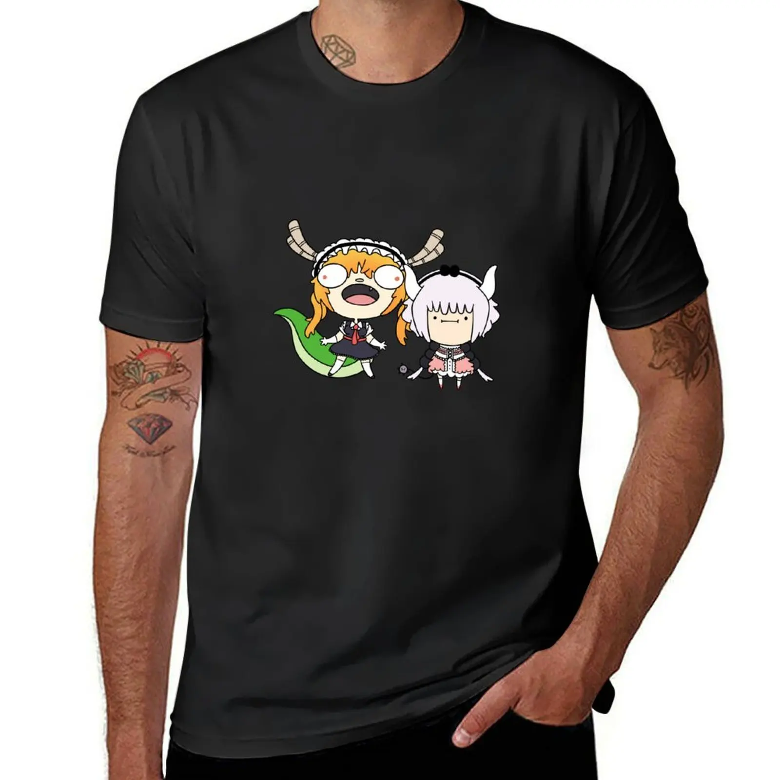 Tohru & Kanna T-Shirt sublime boys animal print customs design your own black t-shirts for men