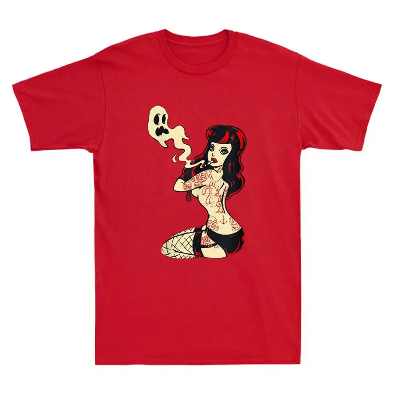 

Искусство ужасов, сексуальная готическая девушка, бурлеск, психобилли, панк, винтажная мужская футболка