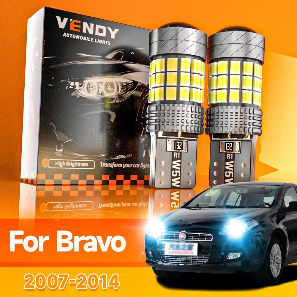 2 uds para Fiat Bravo 1 2 luz LED de estacionamiento lámpara de liquidación 1995-2001 2007 2008 2009 2010 2011 2012 2013 2014 accesorios Canbus