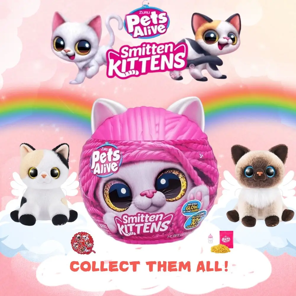 

Супермилая кошка от Zuru Pets At Home Pets Alive: Набор для игр в помещении, тайная коробка с игрушкой-куклой из шерсти, подарок на праздник