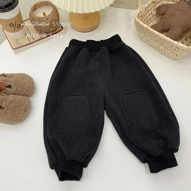 Baby Clothes Velvet Long Trousers Thickened Winter Autumn  Winter Children Boys  Girls Baby Warm Children\'s Casual Trousers