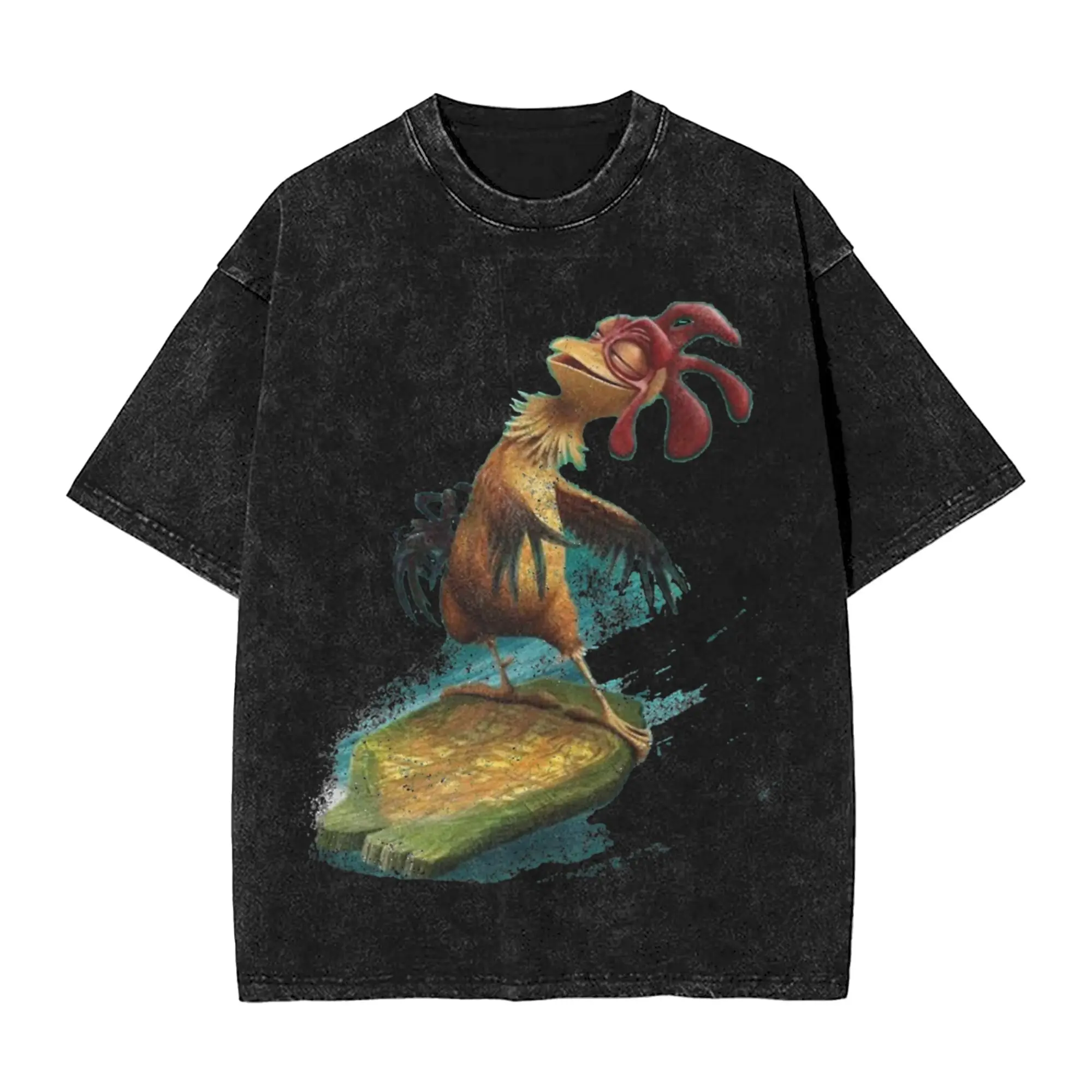 Surf's Up Chicken Joe Washed T Shirt Streetwear Hip Hop Novelty T-Shirt  Tees Tops for Men Women Short Sleeve Harajuku