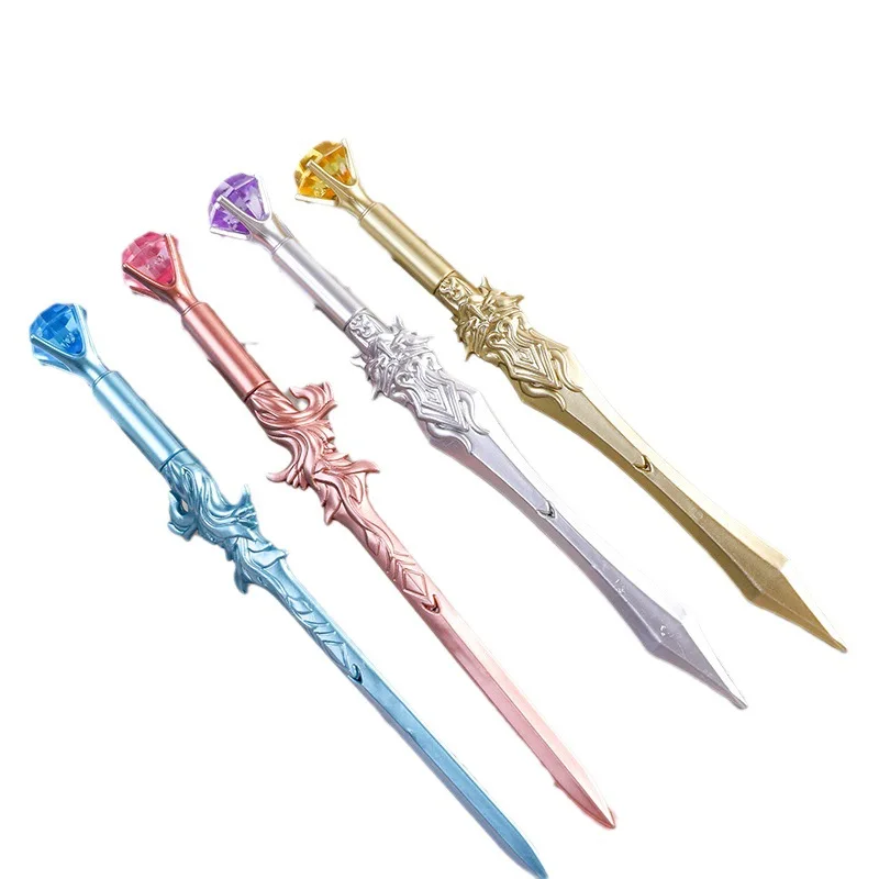 50Pcs Big Diamond ballpoint Pens Creative Diamond Sword Neutral Pen Student Award