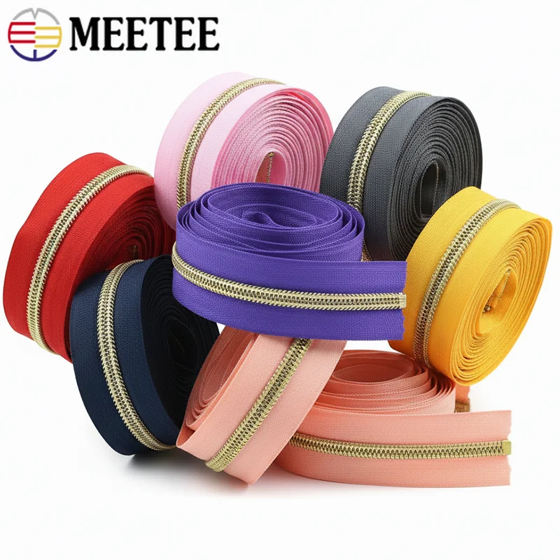 

5/10/20M Meetee 5# Nylon Zippers Luggage Backpack Closure Zipper Jacket Coat Replace Zips Crafts Repair Kits Sewing Accessories