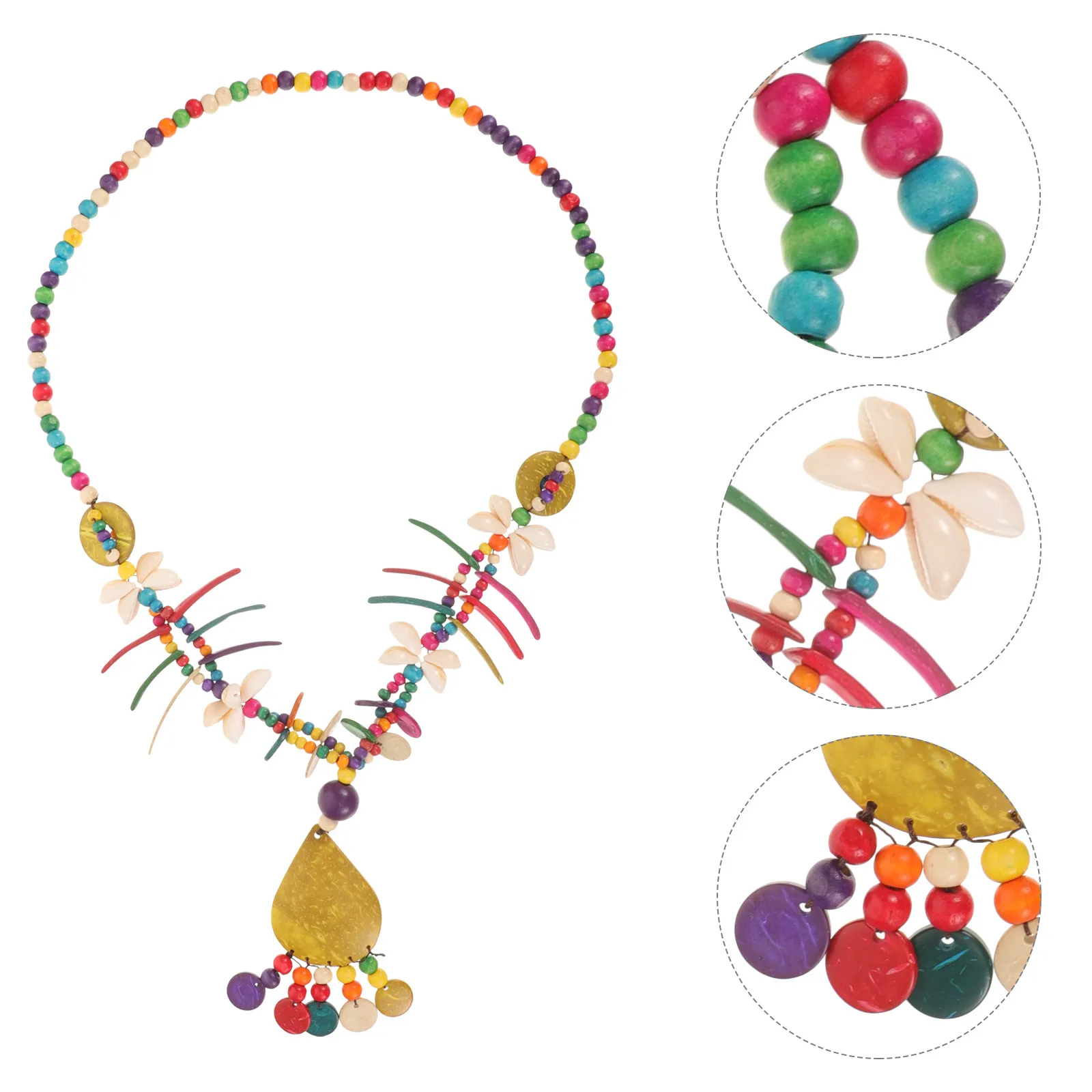 نساء موضة البوهيمي مطرز قلادة مكتنزة بيان مجوهرات ارتداء اليومي اكسسوارات فريدة هدية زوجة صديقة أمي عيد الميلاد #5