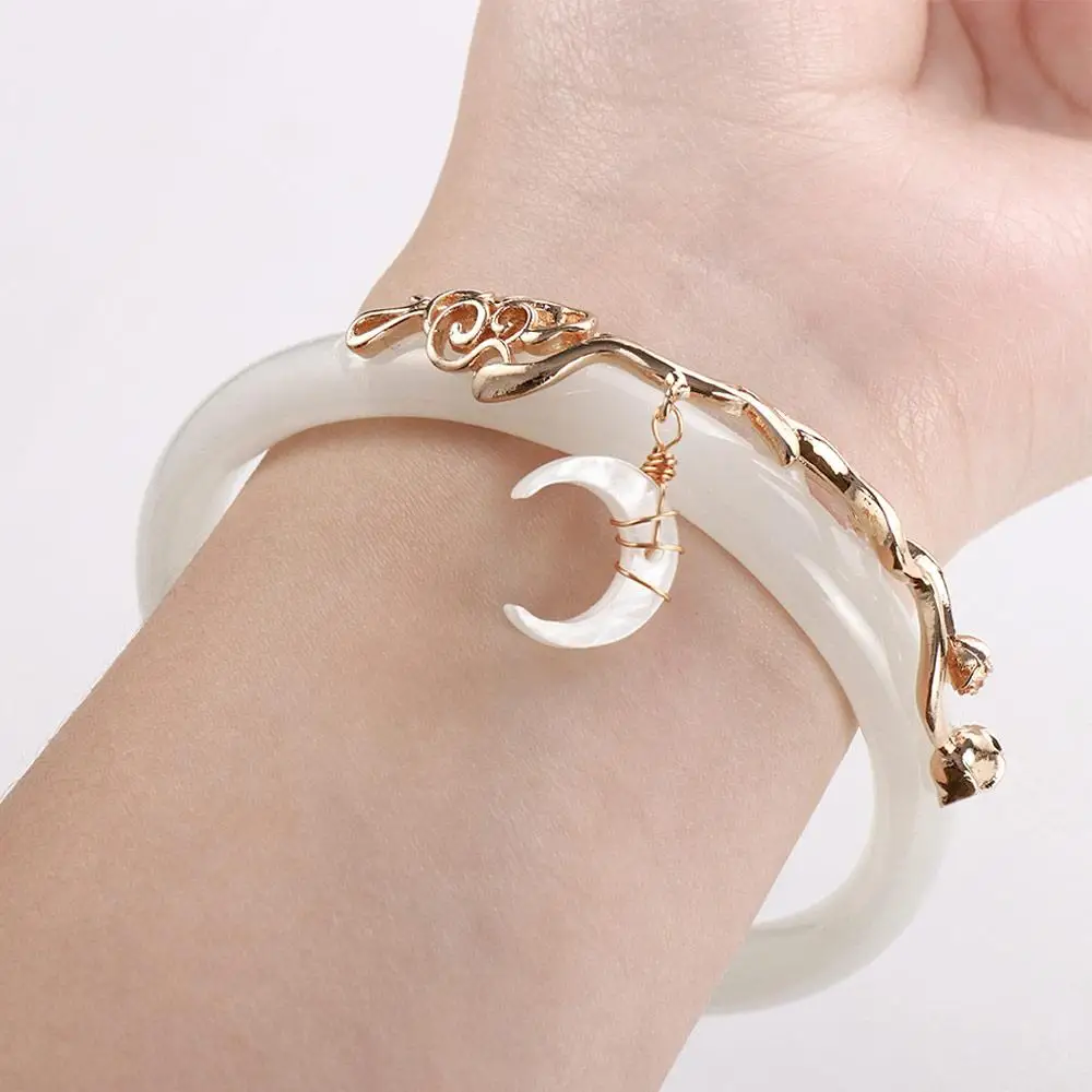 Luxury Moon Imitation Jade Ancient Retro Love Between Fairy And Devil Women Bangle Fashion Jewelry Korean Style Bracelet