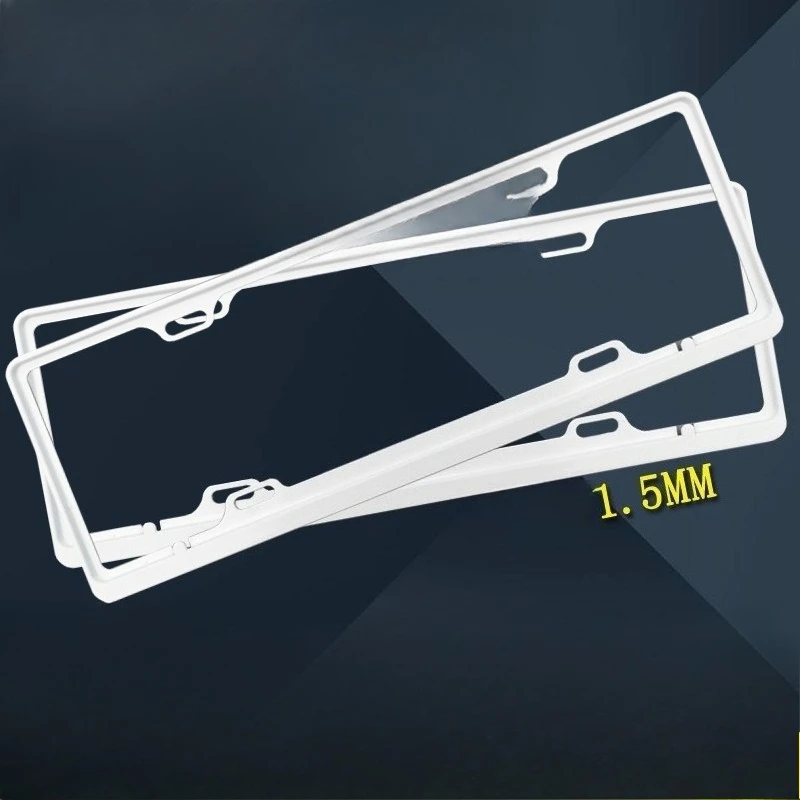

The thickness of the automobile aluminum alloy license plate frame is1.5mm, plate frame is 620g, 2 are a pair of screws