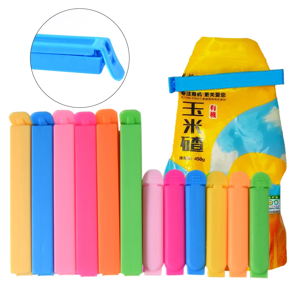 

20Pcs Portable New Kitchen Storage Food Snack Seal Sealing Bag Clips Sealer Clamp Plastic Tool Kitchen Accessories