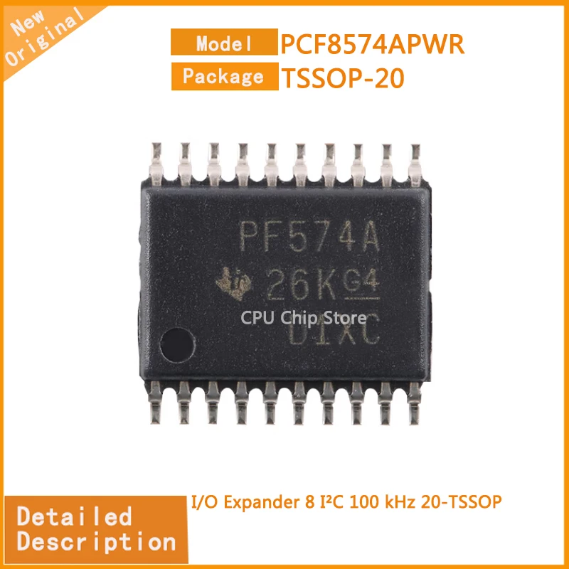 10Pcs/Lot  New Original  PCF8574APWR  PCF8574  I/O Expander 8 I²C 100 kHz 20-TSSOP