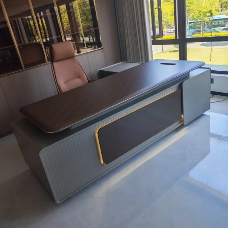Luxury boss desk modern simple high end motion computer table office desks and workstations large study room tables furniture