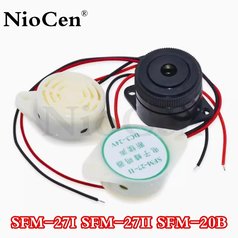 （1pcs）95DB Alarm High-decibel DC 3-24V 12V Electronic Buzzer Beep Alarm Intermittent Continuous Beep for Arduino Car Van SFM-27