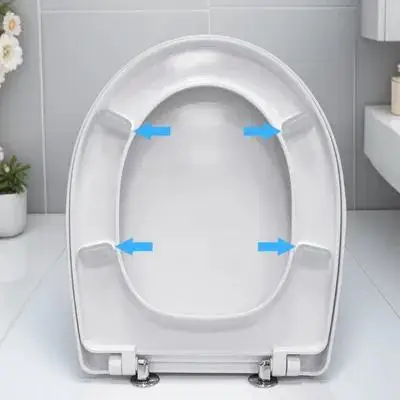 

10Pcs Universal Toilet Seat Bumper Stable Cushioning Pad Self-Adhesive Anti-Slip Gasket for Home Bathroom Accessories
