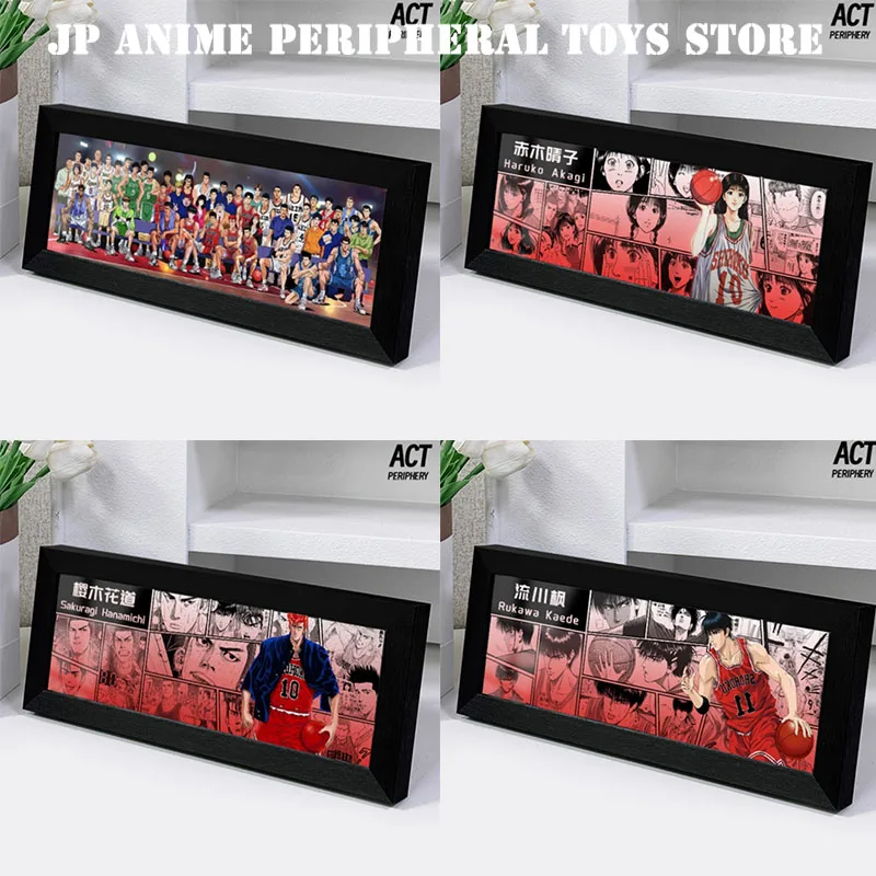 

New Anime Slam Dunk Comic Frame Cartoon Sakuragi Hanamichi Rukawa Kaede Figure Desktop Ornament Fan Collection Gift