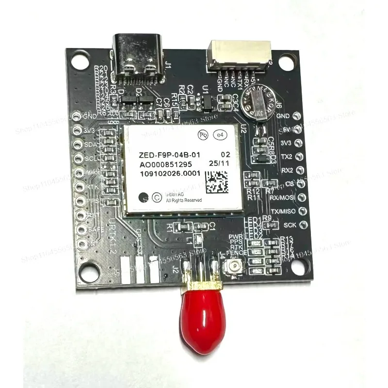 ZED-F9P-02B/04B High Precision GNSS RTK Development Board I2C SPI Serial ESP32 Control