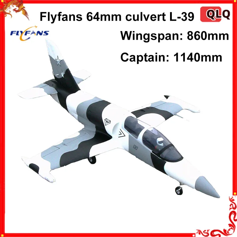 Flyfans Rc Plane 64mm Ducted L-39 With Retractable Landing Gear And Flight Lights Fixed Wing Model Remote-Controlled Aircraft