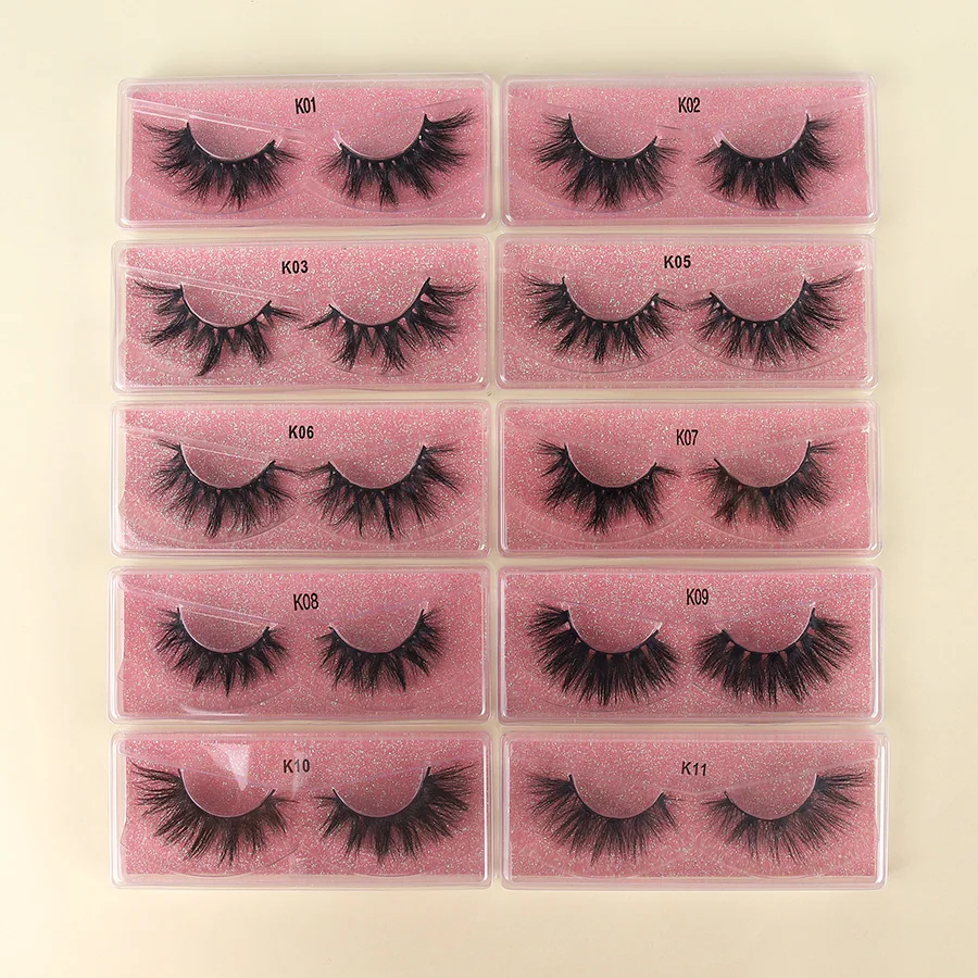 Wholesale 15-18mm Real Mink Eyelashes Bulk 10/20pcs Natural False Eye Lashes Fluffy Wispy 3d Fake Eyelash Extension Long Soft