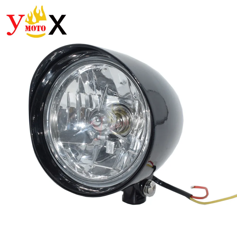 Motorcycle Halogen Front Headlight Headlamp Modifed Chopper Style For Honda Steed VT400 VT600 VT1300CR VT1300CX Yamaha XVS Vstar