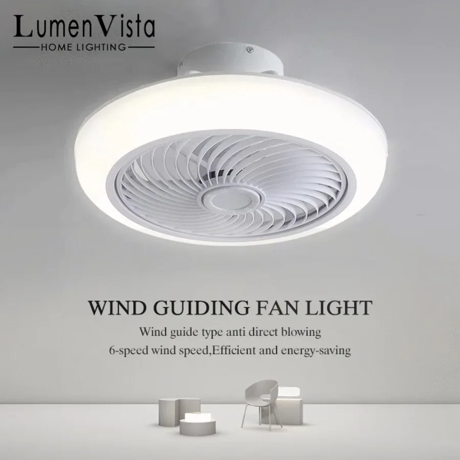 

Smart LED Ceiling Fans Light Remote Control Bedroom Decor Ventilator Lamp 6-speed Silent Living Room Bedroom Home Electric Fan