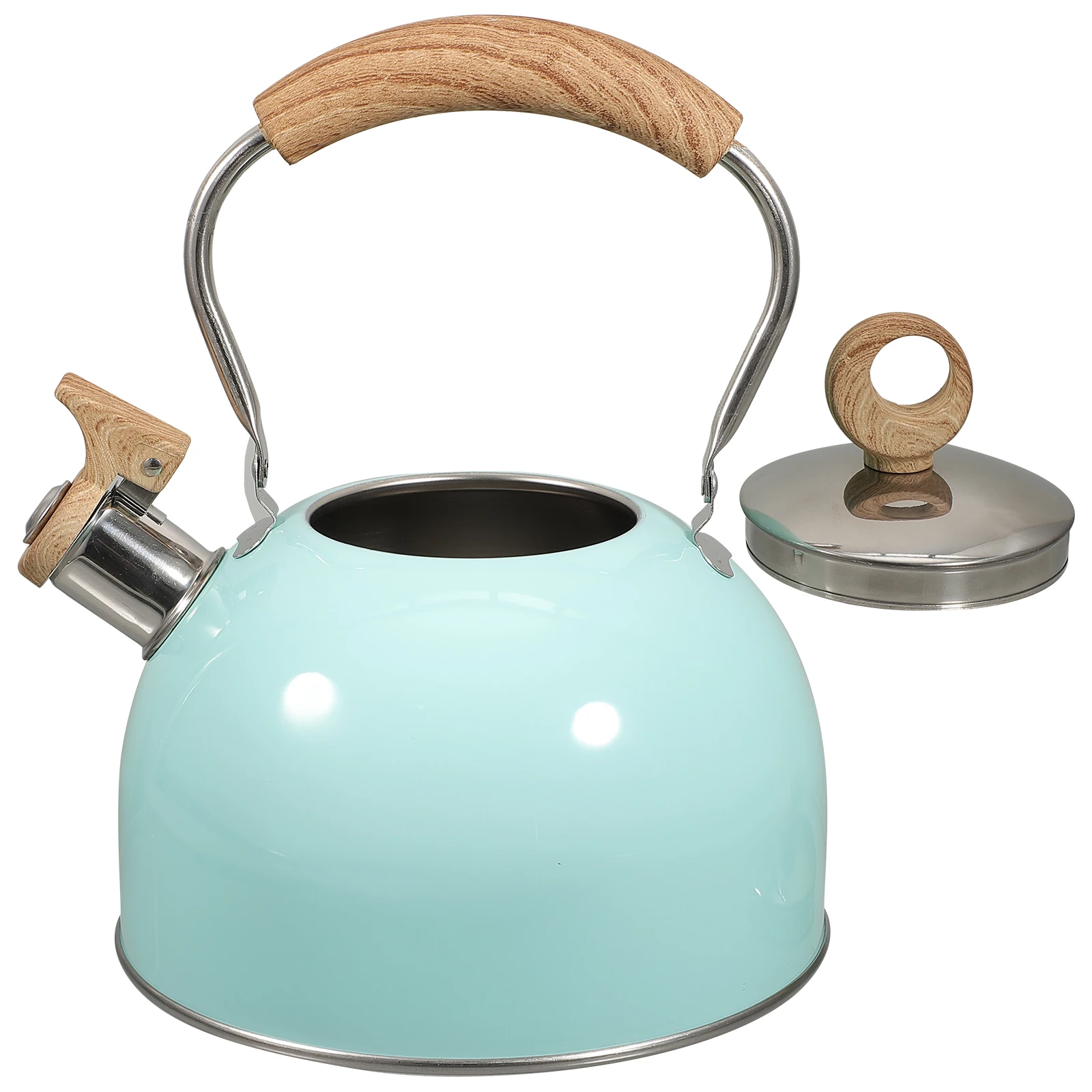 

2.5L Stainless Steel Whistling Household Water Boiling Pot Anti-Scald Insulated Handle Easy Clean Heat Resistant Induction Gas