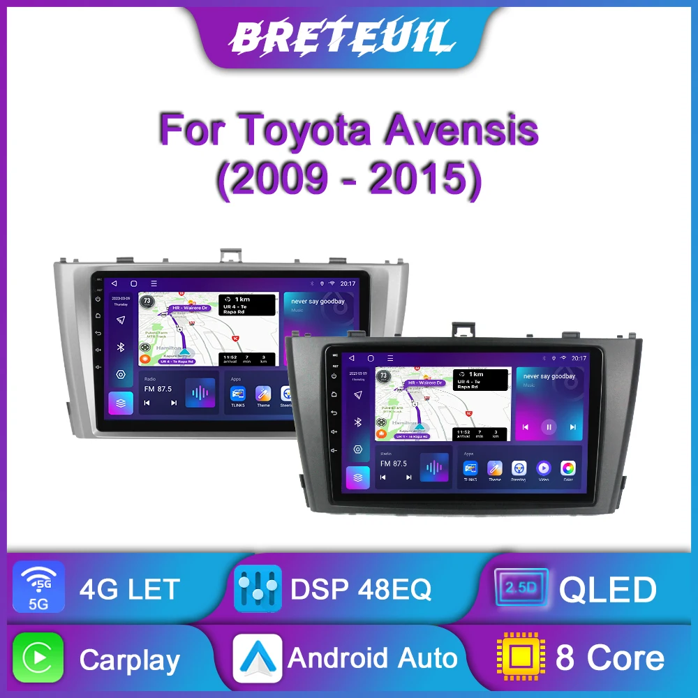 

Android Car Radio For Toyota Avensis T27 2009 - 2015 GPS Navigation Multimedia Player Carplay QLED Touch Screen DSP Auto Stereo