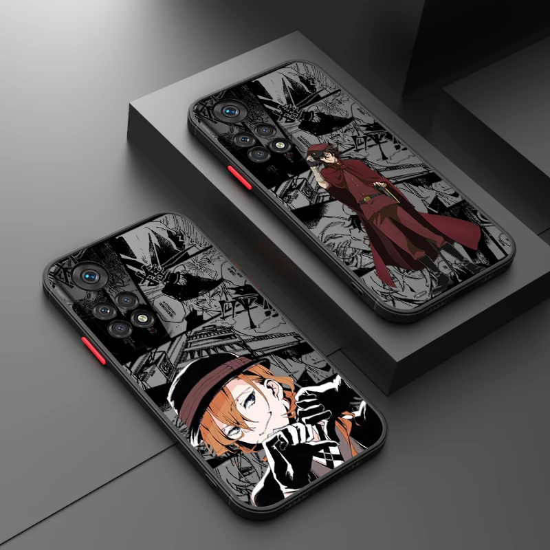 

Anime Bungo Stray Dogs Cool For Xiaomi Redmi Note 13 12S 12T 12 11T 11S 11 10 Pro Plus Max Speed TPU Frosted Translucent