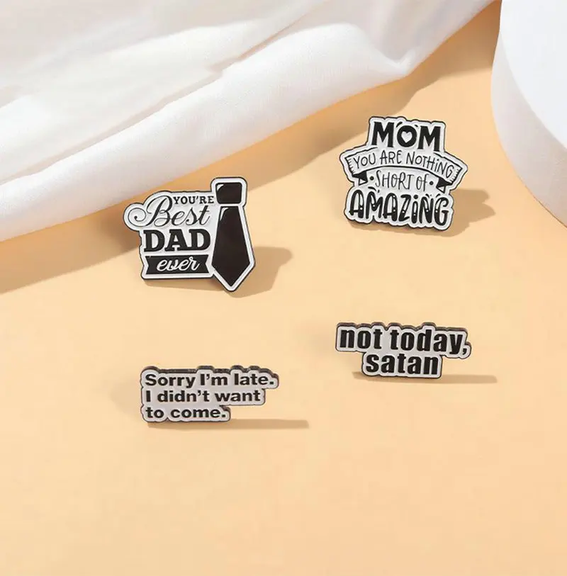 Enamel Pins Custom Quote Lapel Pin Shirt Bag Not Today Santa Badge Jewelry Gift for Parents Dropshipping