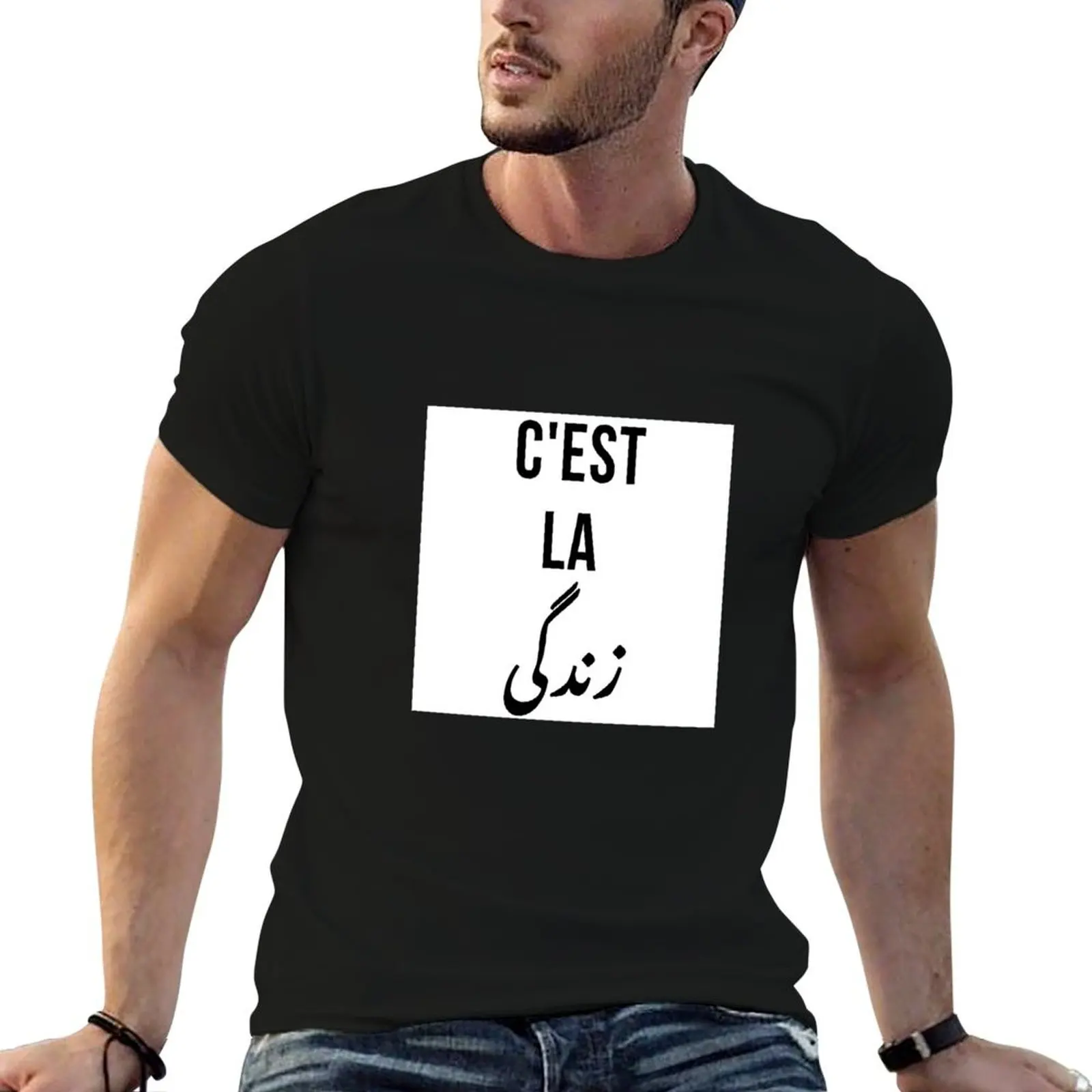 

C'est La Zindagi  Urdu T-Shirt aesthetic clothes essential t shirt heavyweights anime clothes heavy weight t shirts for men