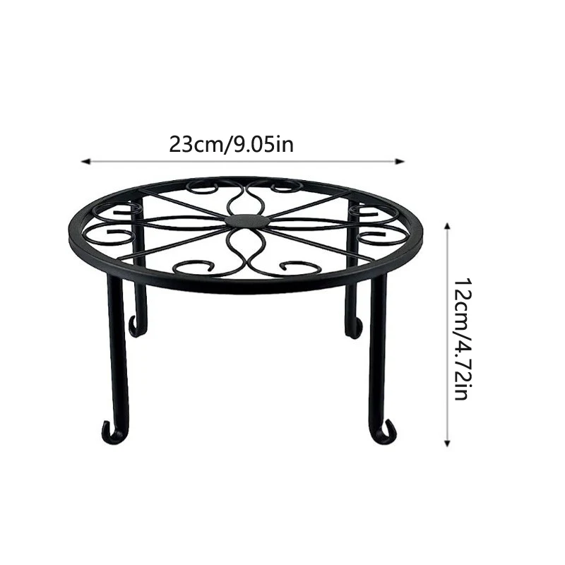 Floor Standing Single Pot Iron Flower Rack, Indoor Balcony Flower Rack, Flower Pot Rack