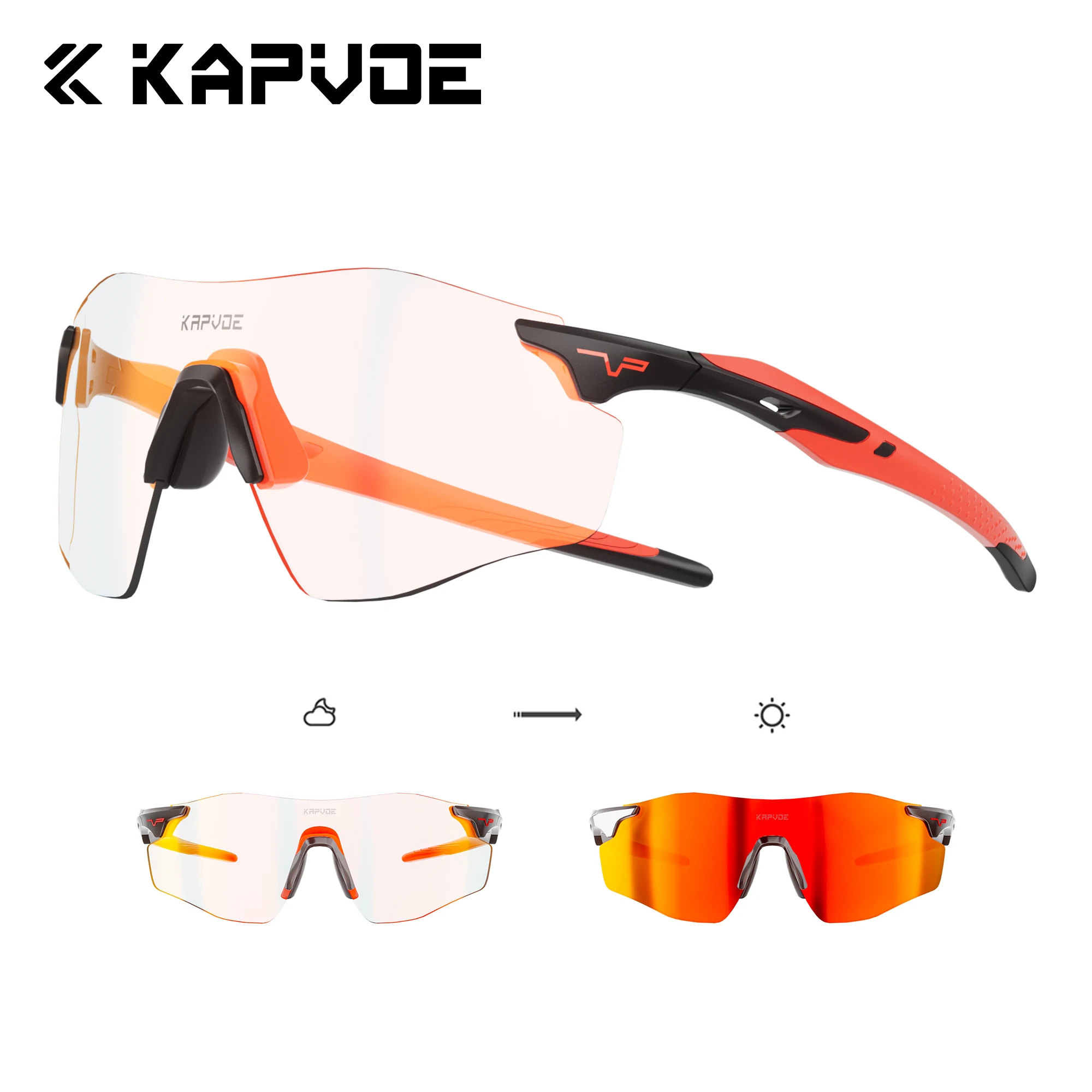 

Kapvoe фотохромные очки для бега мужские велосипедные очки легкие солнцезащитные очки без оправы велосипедные спортивные MTB очки UV400