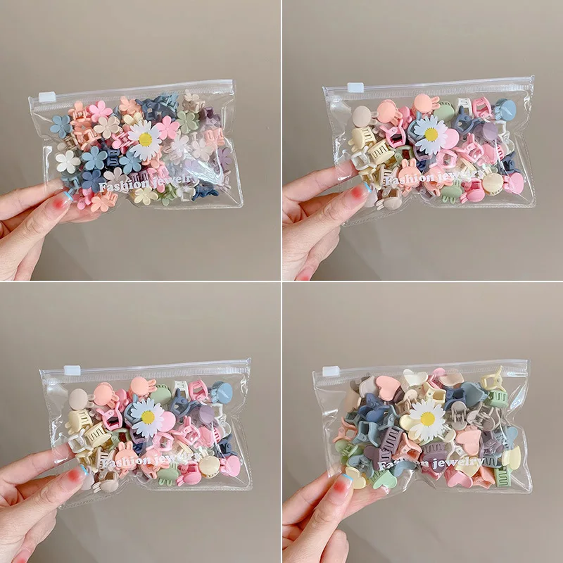 ดอกไม้เล็กๆสีสันสดใสเวอร์ชั่นเกาหลีคลิปหนีบผมขนาดเล็กเครื่องประดับผมเด็กน่ารักพลาสติกเจ้าหญิงฝ้าคลิปกิ๊บติดผมแบบเรียบง่าย