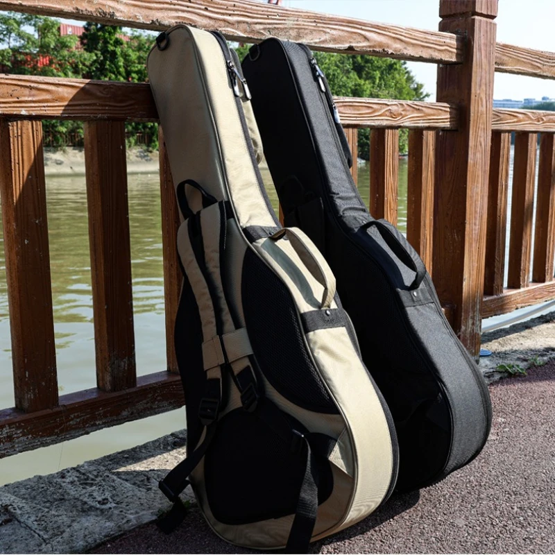 39-41 Inch Guitar Backpack Thickened Waterproof Guitar Box Double Shoulder Storage Bag Portable Carrying Musical Instrument Case - view 2