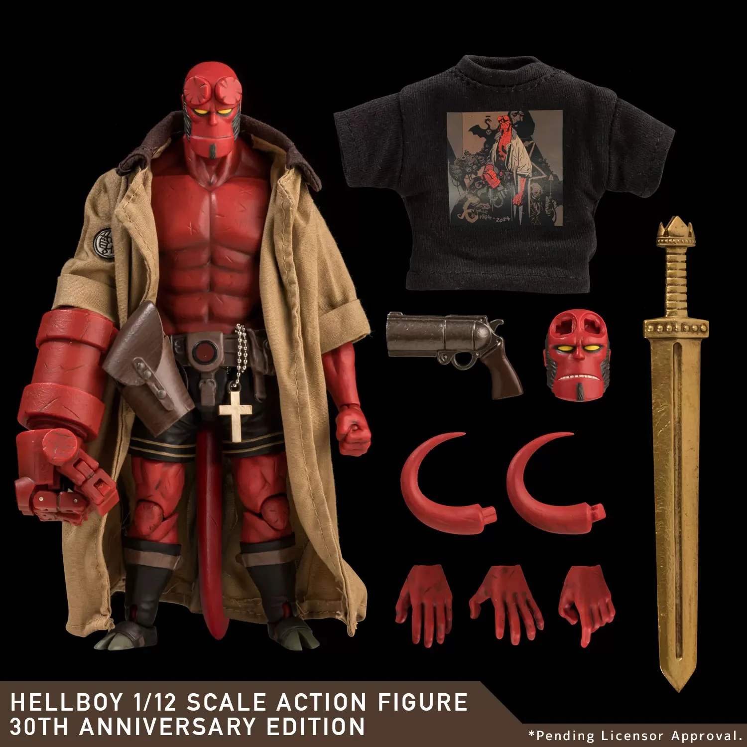 1000 Toys 1/12 Scale Hellboy 30th Anniversary Edition Full Set 6in Collectible Action Figure In Stock Male Soldier Hellboy Toys