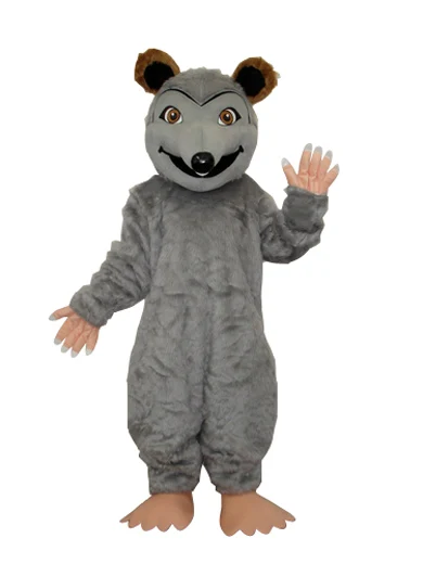 Novo personagem adulto apontado focinho mouse mascote traje halloween vestido de natal adereços de corpo inteiro roupa traje da mascote