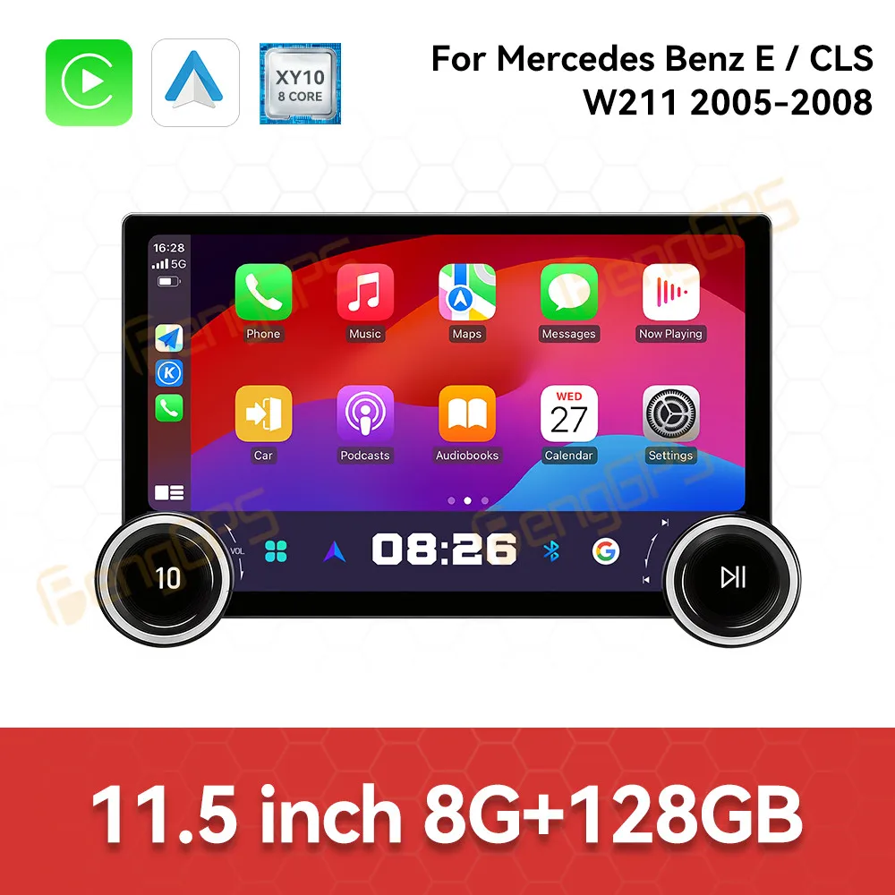 Car Accessories Radio For Mercedes-Benz E CLS W211 2005-2008 Android Auto GPS Navigation Multimedia Stereo Receiver Head Unit view 6