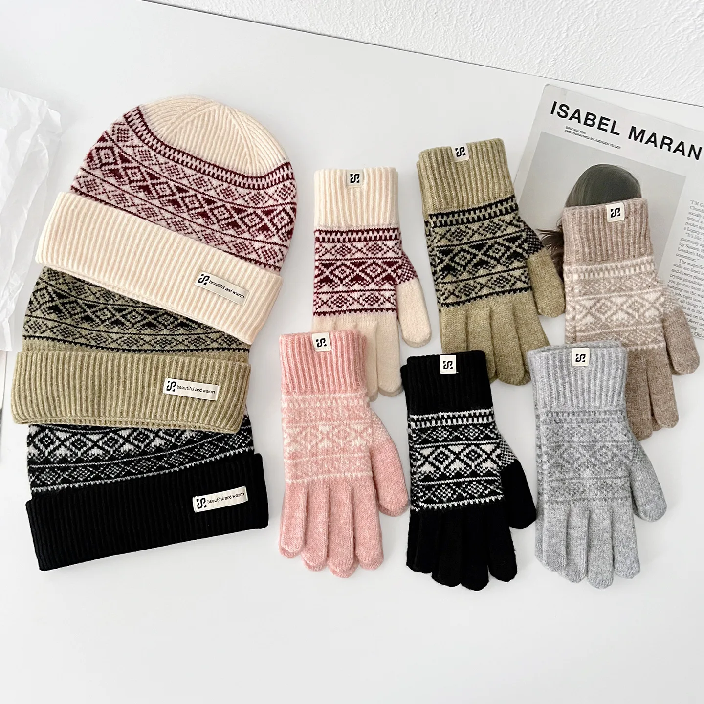 

3 шт./компл. вязаный шарф с кольцом, женская шерстяная шапка, зимние теплые шарфы, однотонная шапка, дизайн, мягкий кашемировый шарф с воротником из пашмины