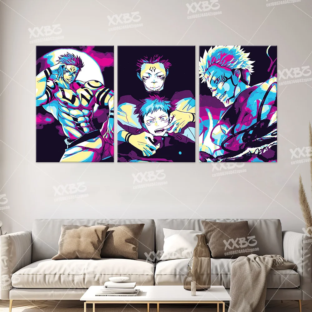 Jujutsu Kaisen Canvas Painting Ryomensukuna Home Decor Picture Figures Anime Print Poster For Children's Room Wall Art No Frame