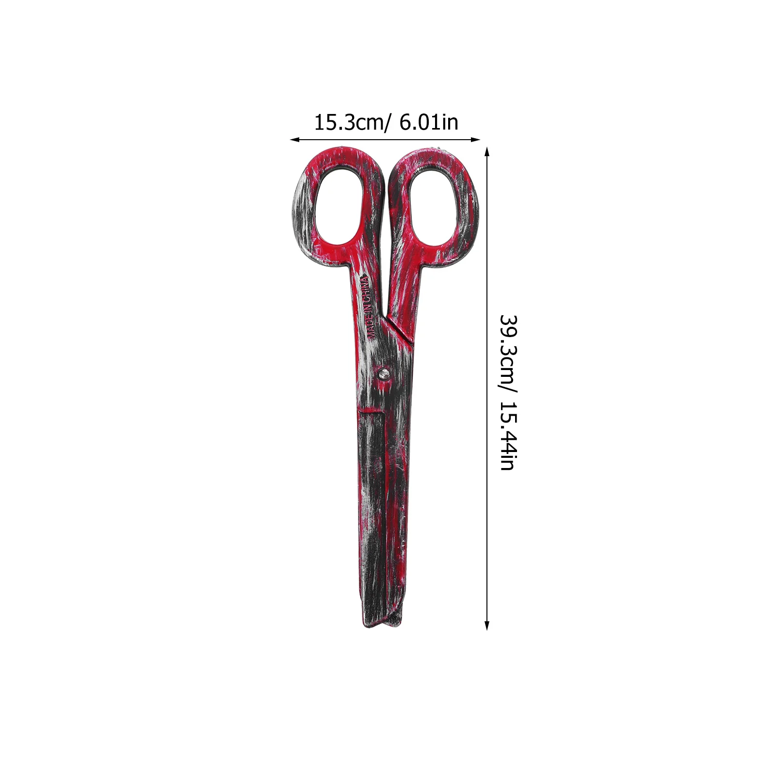 2 pezzi di forbici finte giganti da clown per spettacoli teatrali di circo di Halloween, grande accessorio decorativo in plastica, decorazione a forbice