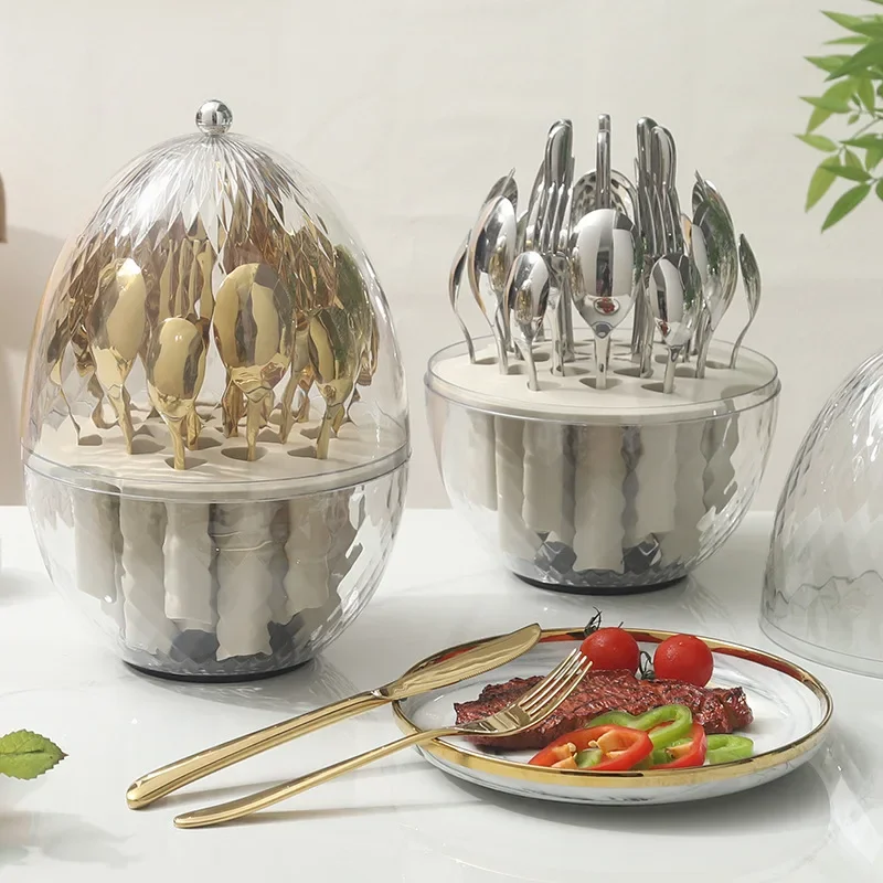 

304 stainless steel tableware mood egg luxury western food knife, fork and spoon Chinese food chopsticks spoon and fork