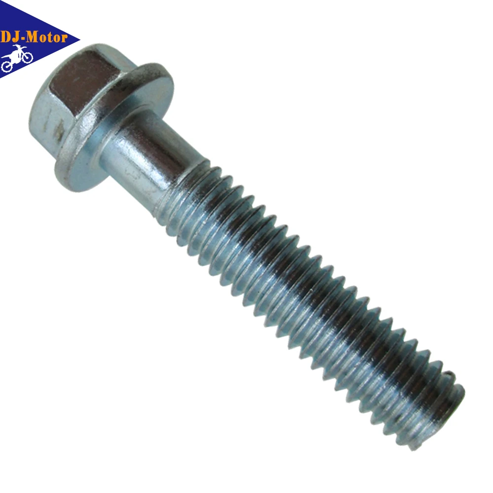 DJ-Motor Flanged Hex Bolt M6x28mm For 50cc 70cc 90cc 110cc 125cc 140cc 150cc 160cc 170cc 190cc Pit Dirt Bike ATV Quad Engine