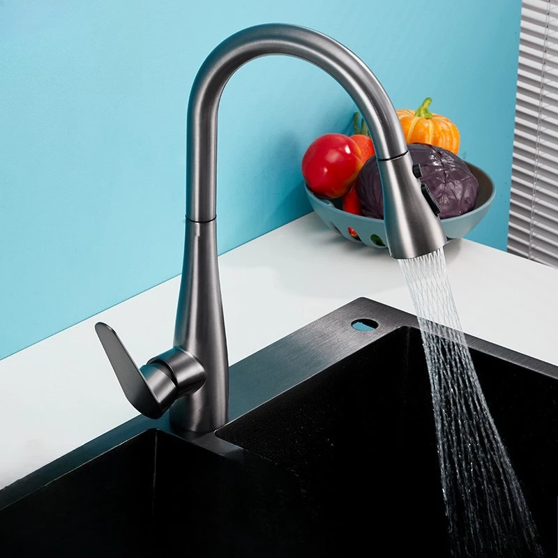 

Трехфункциональный выдвижной кухонный смеситель с горячей и холодной водой, двойного назначения, для домашнего использования