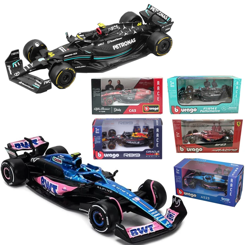 Bburago 1/43 Diecast Auto Redbull Rb19 Ferrarii Leclerc Alpine 10 # Pierre Mercedes Petronas W14 2023 #44 Hamilton F1 Model Auto