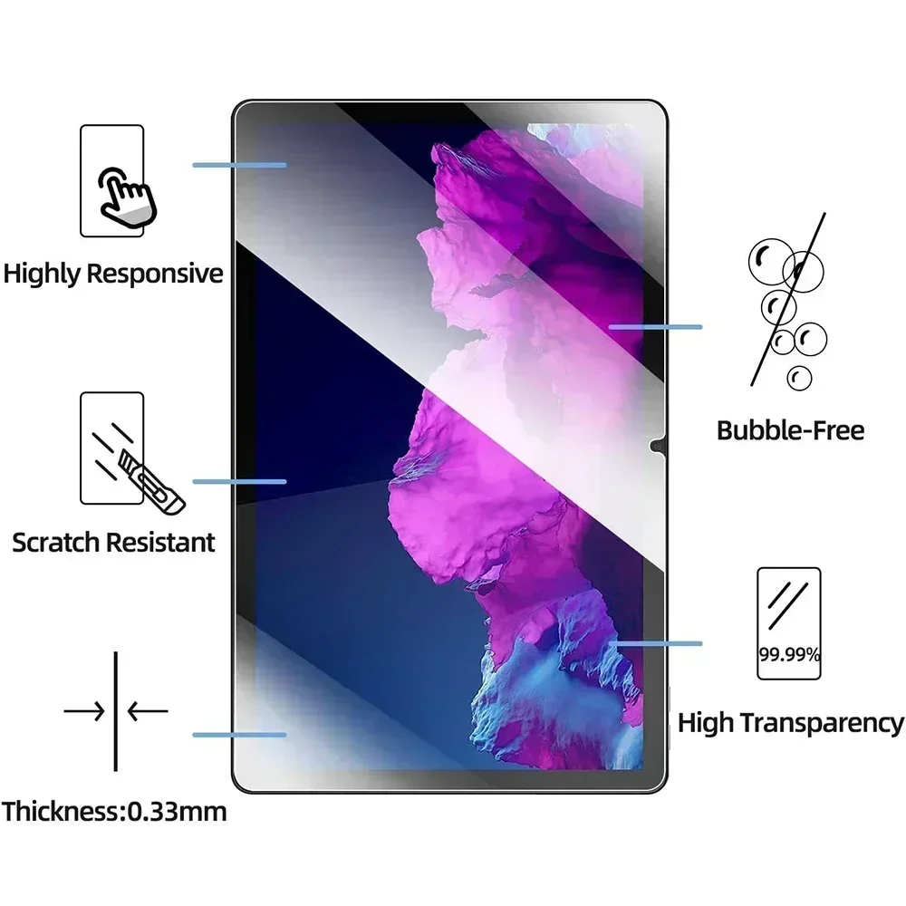 2PCS Tempered Glass Screen Protector for Lenovo Tab P11 Pro 2022 Xiaoxin Pad M10 FHD Plus 2nd Gen 3 M9 M8 3rd 10.1 10.3 10.6